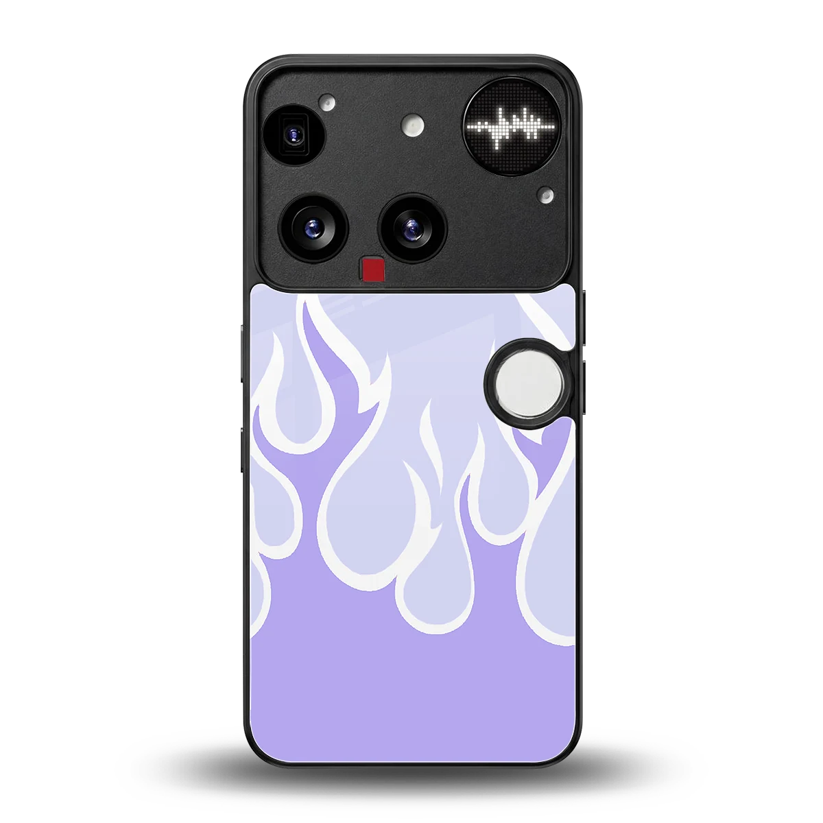 Y2K Retro Purple Flames back phone cover | glass case for nothing phone 3