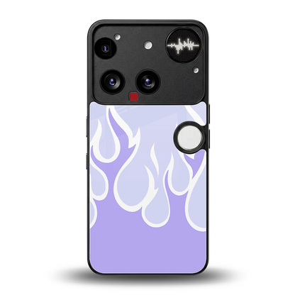 Y2K Retro Purple Flames back phone cover | glass case for nothing phone 3