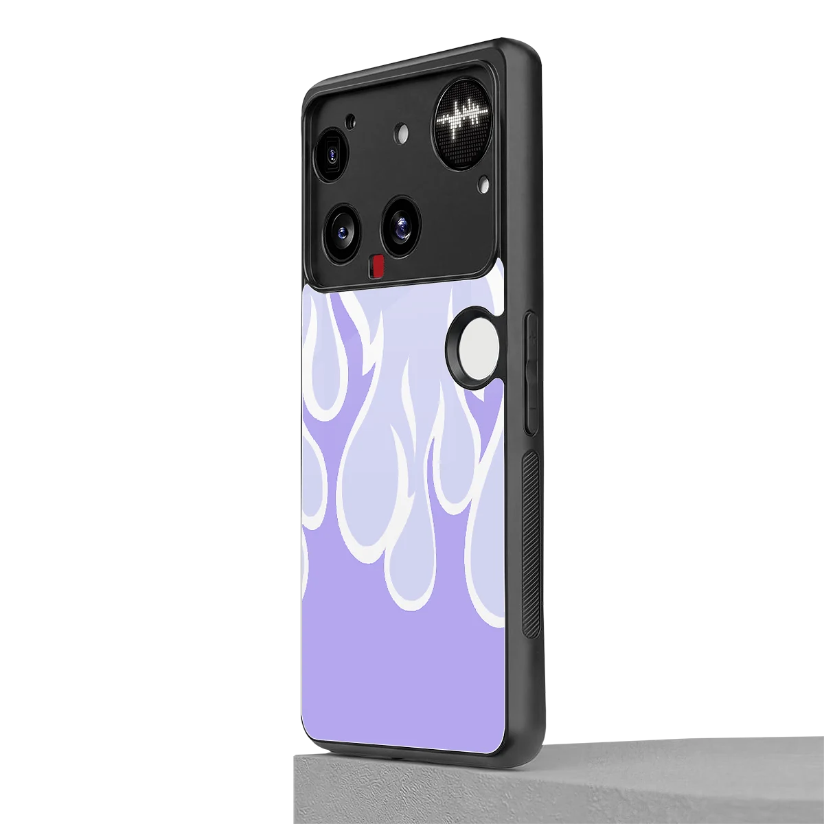 Y2K Retro Purple Flames nothing phone 3 mobile cover | shockproof glass phone case