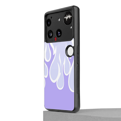 Y2K Retro Purple Flames nothing phone 3 mobile cover | shockproof glass phone case