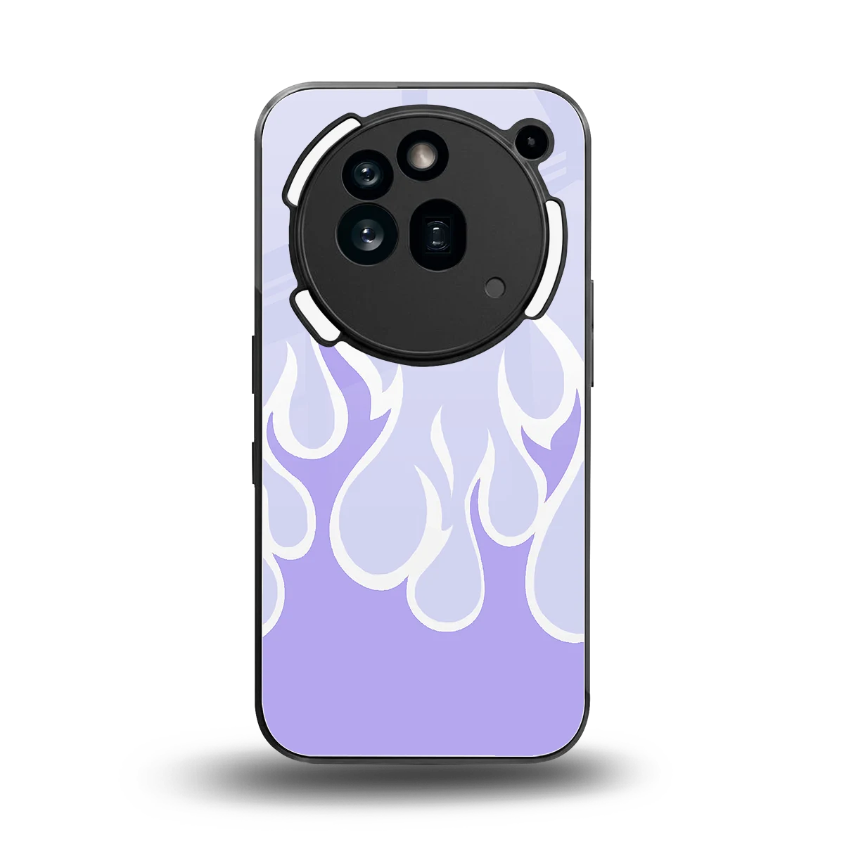Y2K Retro Purple Flames back phone cover | glass case for nothing phone 3a pro