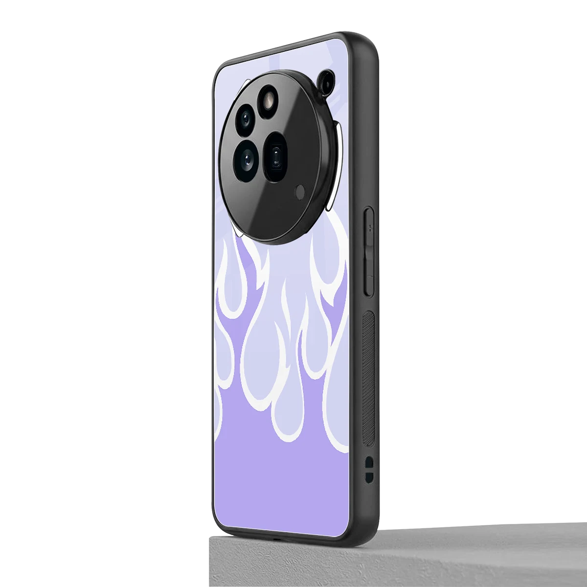 Y2K Retro Purple Flames nothing phone 3a pro mobile cover | shockproof glass phone case