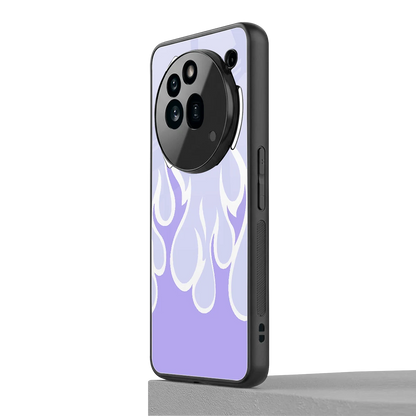 Y2K Retro Purple Flames nothing phone 3a pro mobile cover | shockproof glass phone case