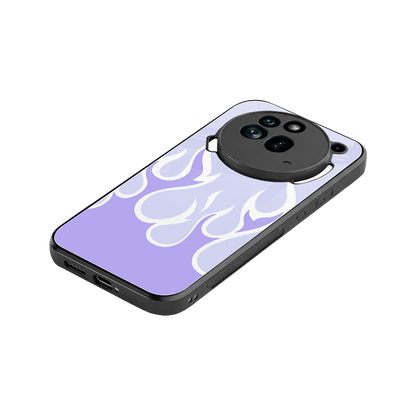 Y2K Retro Purple Flames stylish phone case for nothing phone 3a pro | glossy glass and slim fit