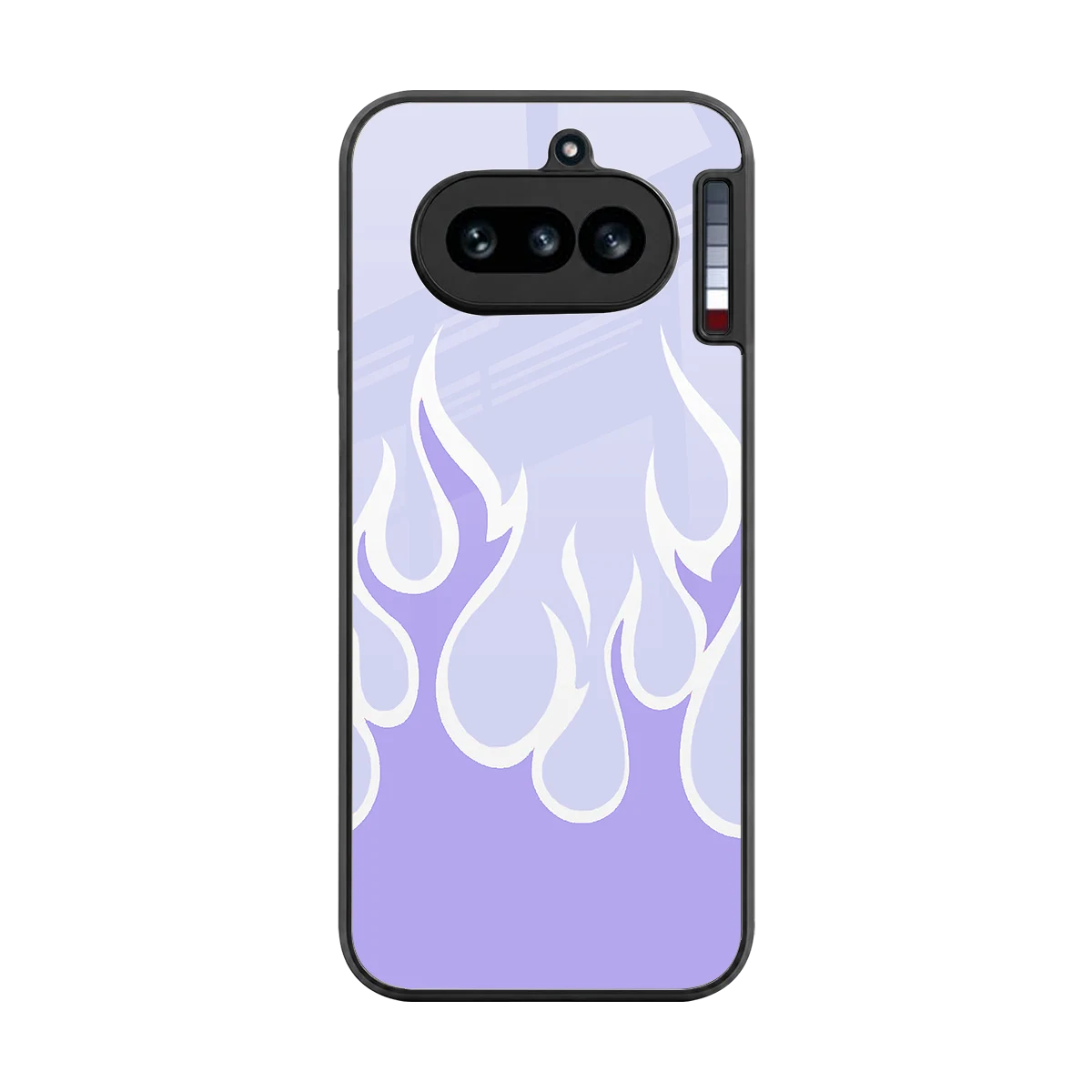 Y2K Retro Purple Flames back phone cover | glass case for nothing phone 4a