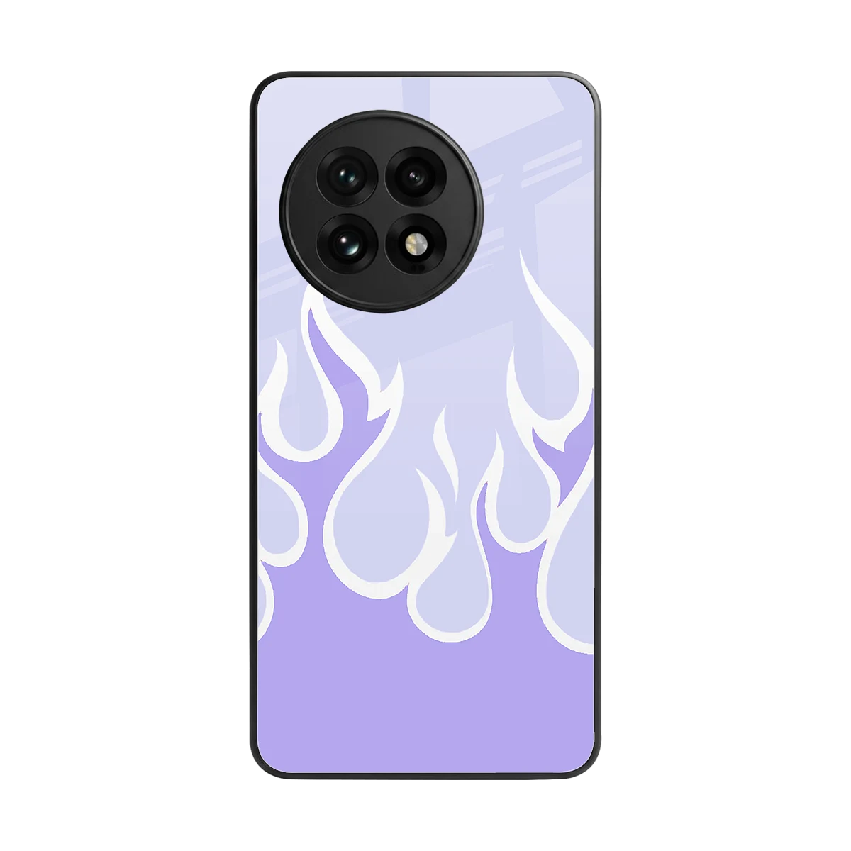 Y2K Retro Purple Flames back phone cover | glass case for oneplus 13r