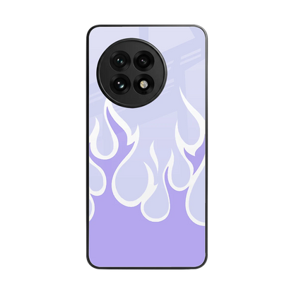 Y2K Retro Purple Flames back phone cover | glass case for oneplus 13r