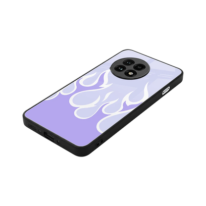 Y2K Retro Purple Flames stylish phone case for oneplus 13r | glossy glass and slim fit