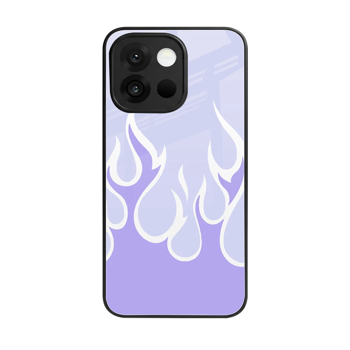 Y2K Retro Purple Flames back phone cover | glass case for oneplus 13s