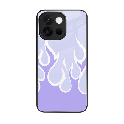Y2K Retro Purple Flames back phone cover | glass case for oneplus 13s