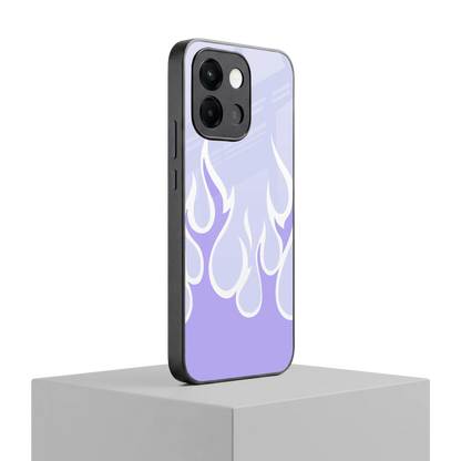 Y2K Retro Purple Flames oneplus 13s mobile cover | shockproof glass phone case