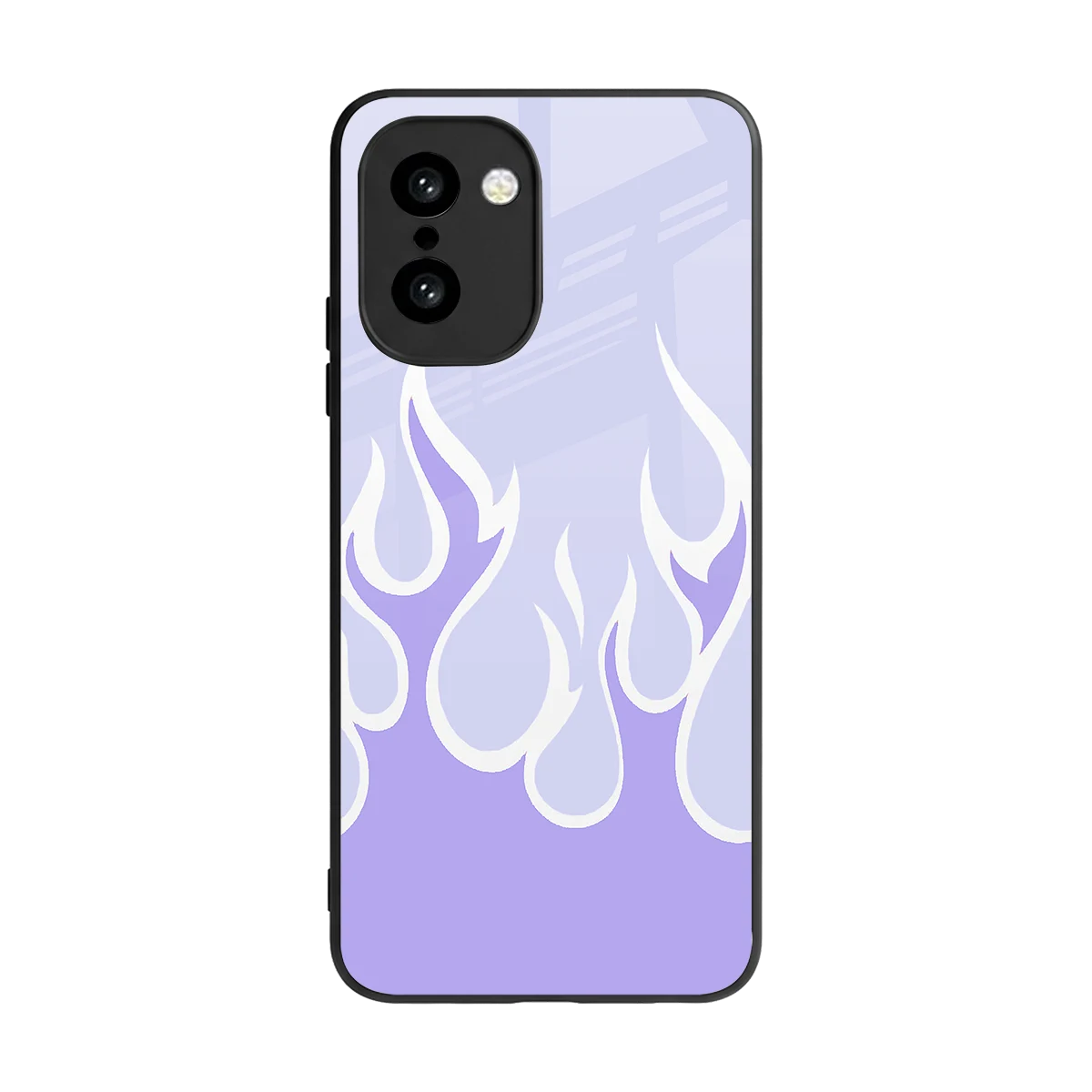 Y2K Retro Purple Flames back phone cover | glass case for oneplus 15r
