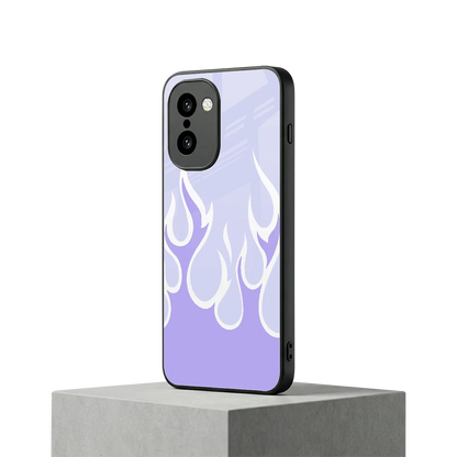 Y2K Retro Purple Flames oneplus 15r mobile cover | shockproof glass phone case