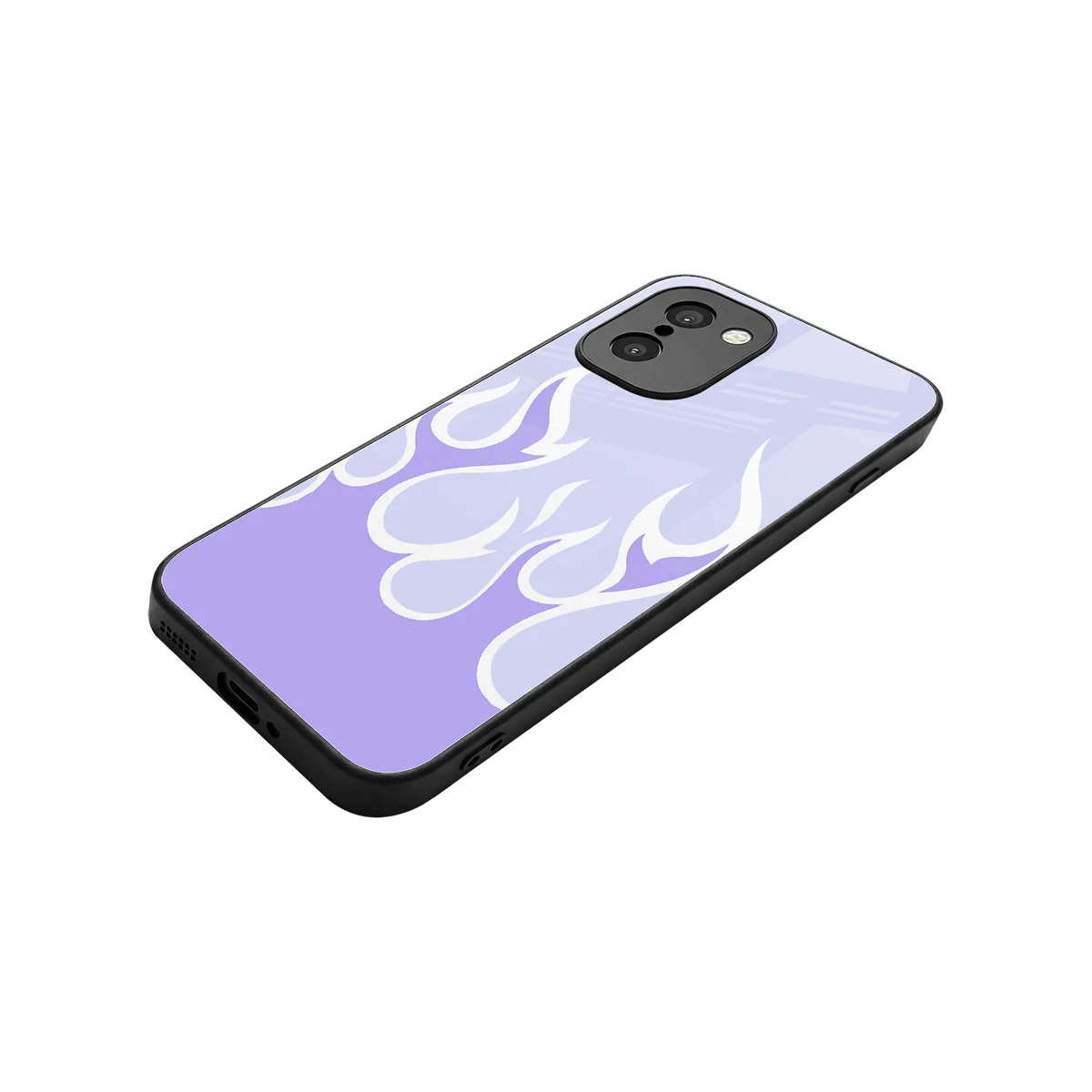 Y2K Retro Purple Flames stylish phone case for oneplus 15r | glossy glass and slim fit
