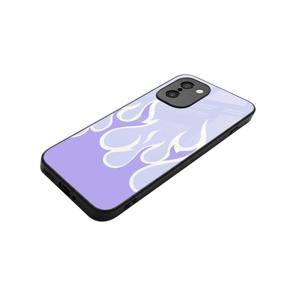 Y2K Retro Purple Flames stylish phone case for oneplus 15r | glossy glass and slim fit