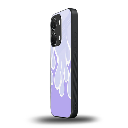 Y2K Retro Purple Flames oneplus nord 3 mobile cover | shockproof glass phone case