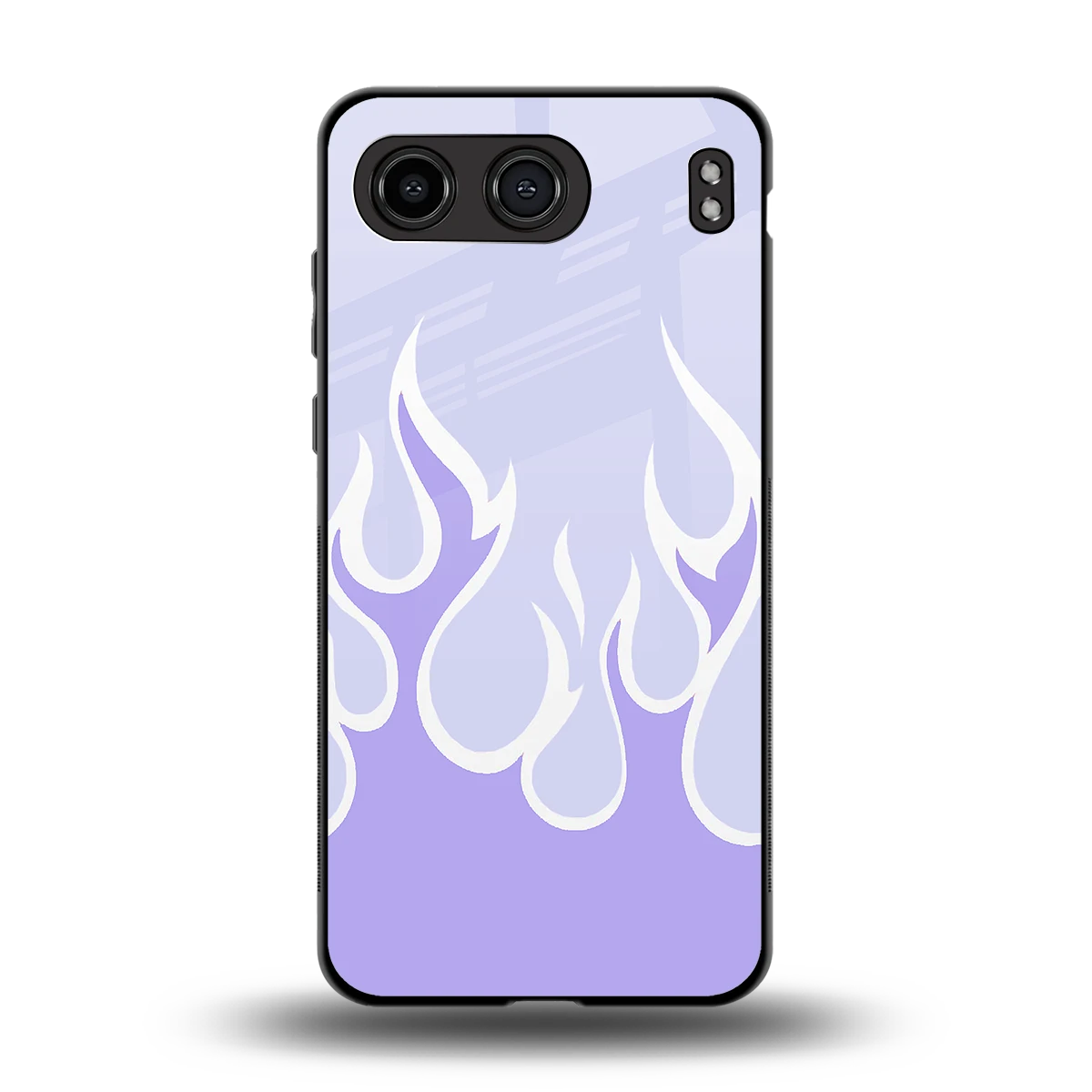Y2K Retro Purple Flames back phone cover | glass case for oneplus nord 4