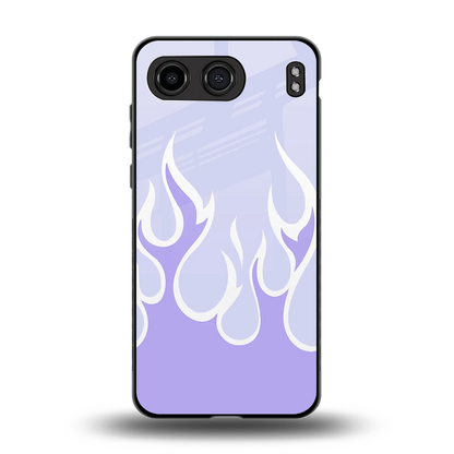 Y2K Retro Purple Flames back phone cover | glass case for oneplus nord 4