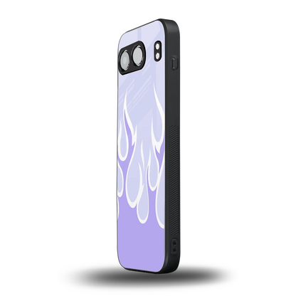 Y2K Retro Purple Flames oneplus nord 4 mobile cover | shockproof glass phone case
