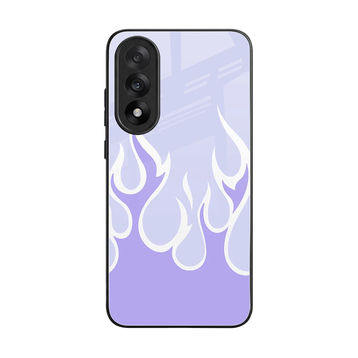 Y2K Retro Purple Flames back phone cover | glass case for oneplus nord 5