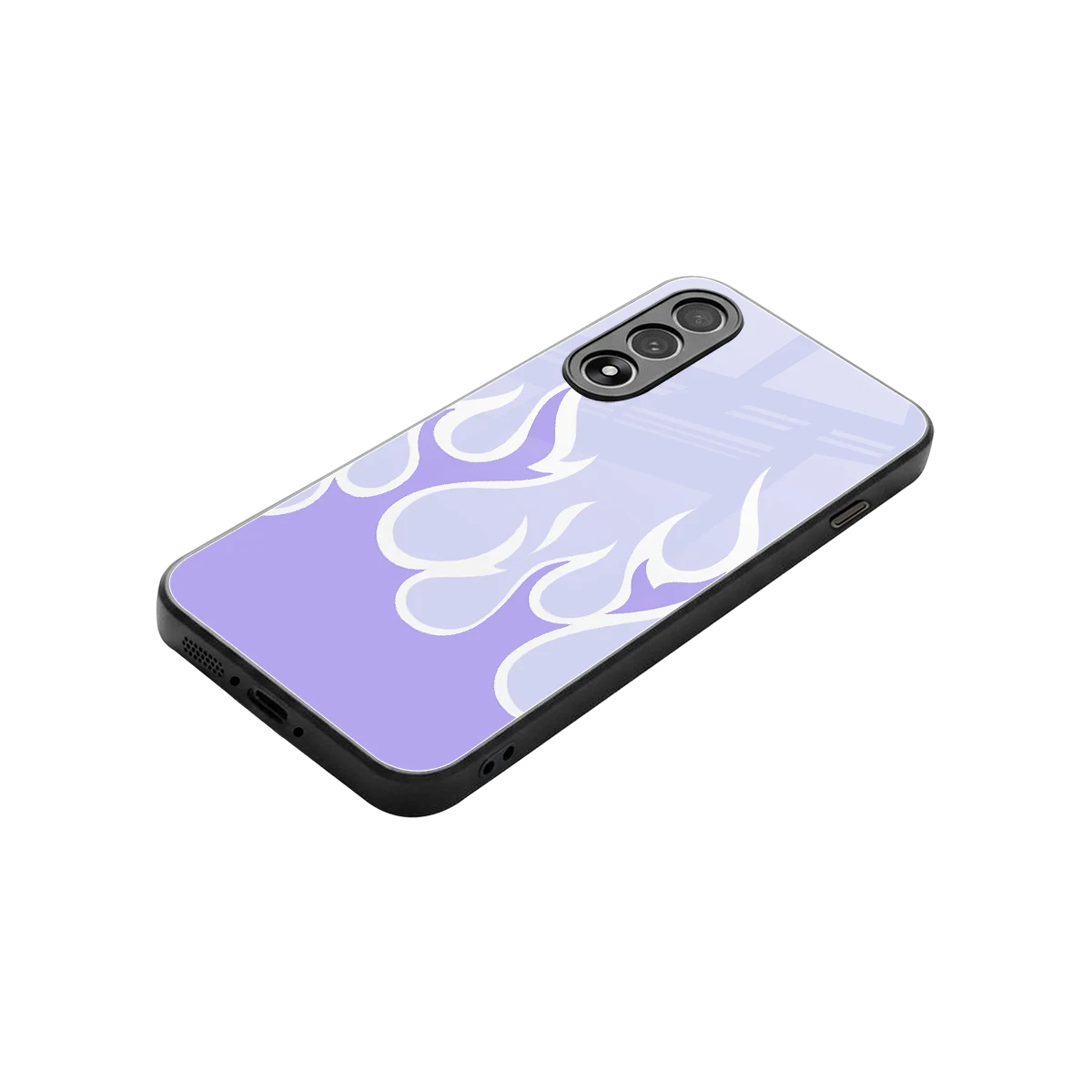 Y2K Retro Purple Flames stylish phone case for oneplus nord 5 | glossy glass and slim fit