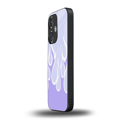 Y2K Retro Purple Flames oneplus nord ce 3 mobile cover | shockproof glass phone case