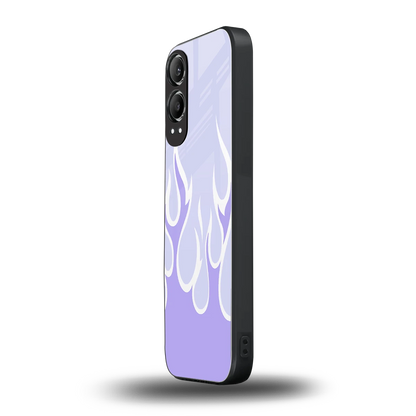 Y2K Retro Purple Flames oneplus nord ce 4 lite mobile cover | shockproof glass phone case