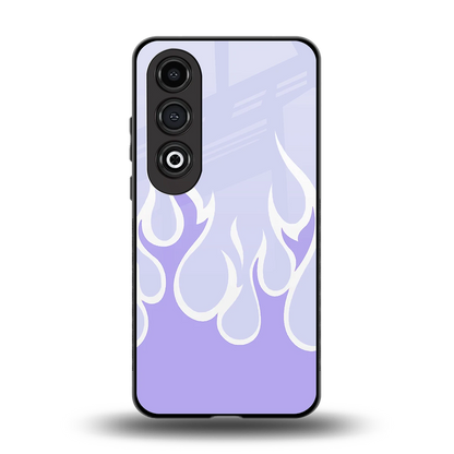 Y2K Retro Purple Flames back phone cover | glass case for oneplus nord ce 4