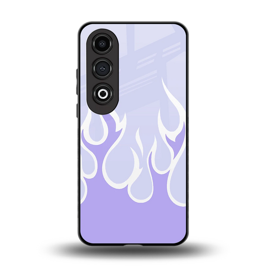 Y2K Retro Purple Flames back phone cover | glass case for oneplus nord ce 4