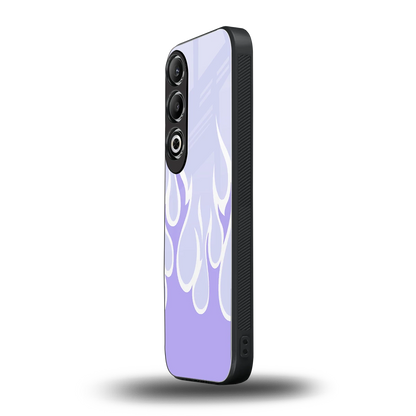 Y2K Retro Purple Flames oneplus nord ce 4 mobile cover | shockproof glass phone case