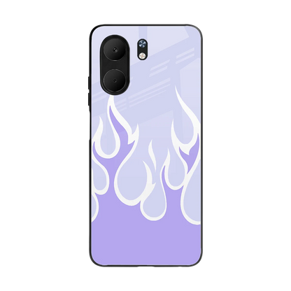 Y2K Retro Purple Flames back phone cover | glass case for oppo a5x 5g