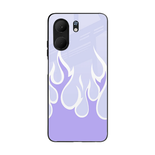 Y2K Retro Purple Flames back phone cover | glass case for oppo a5x 5g