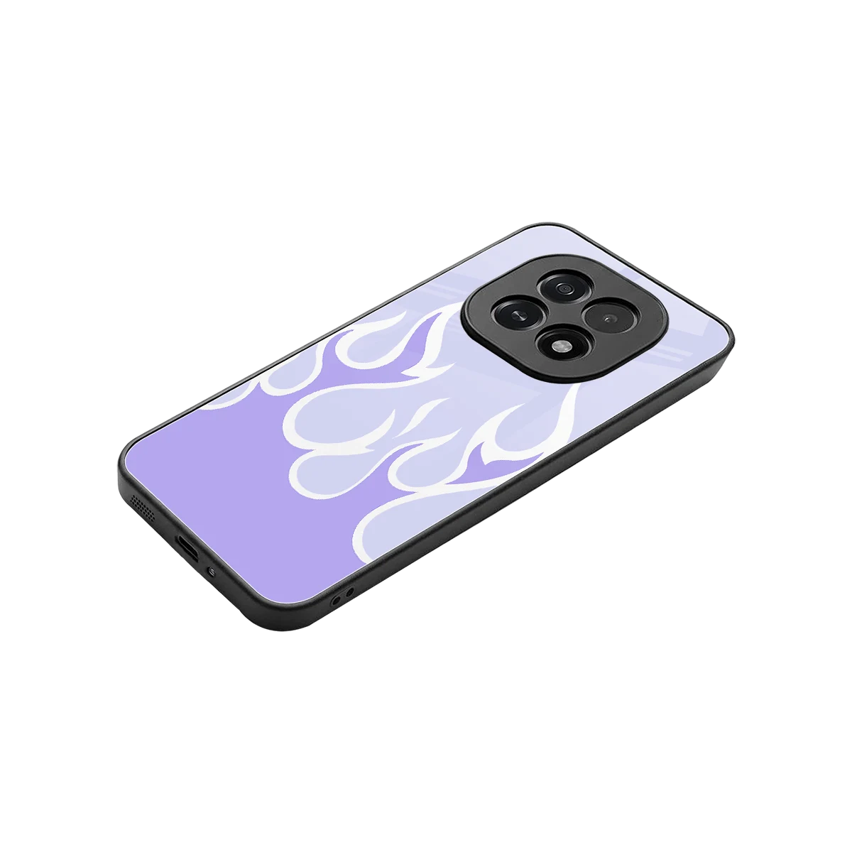 Y2K Retro Purple Flames stylish phone case for oppo f29 5g | glossy glass and slim fit