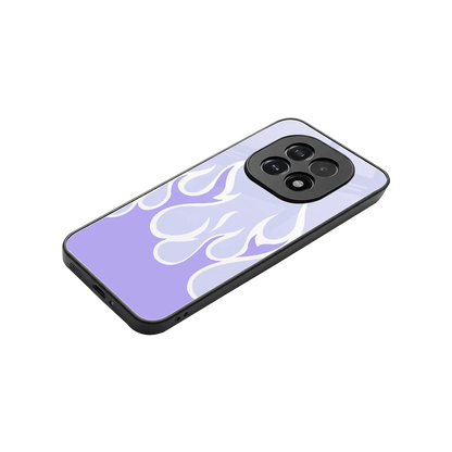 Y2K Retro Purple Flames stylish phone case for oppo f29 5g | glossy glass and slim fit