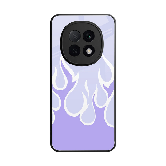 Y2K Retro Purple Flames back phone cover | glass case for oppo f29 pro 5g