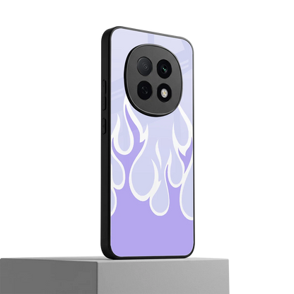 Y2K Retro Purple Flames oppo f29 pro 5g mobile cover | shockproof glass phone case