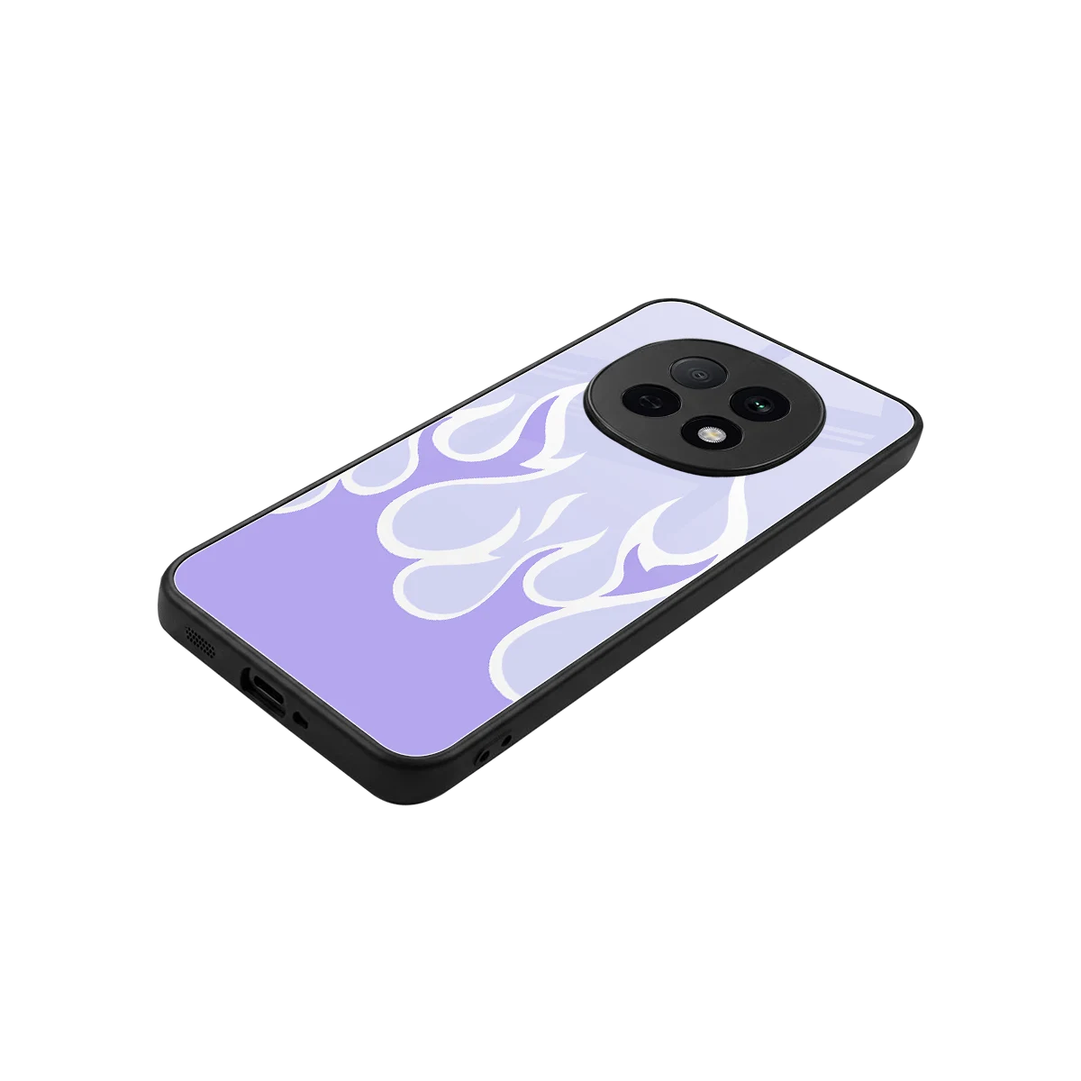 Y2K Retro Purple Flames stylish phone case for oppo f29 pro 5g | glossy glass and slim fit