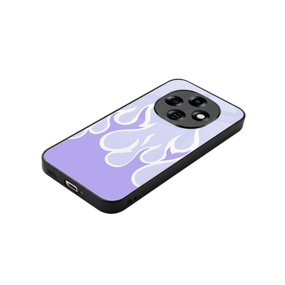 Y2K Retro Purple Flames stylish phone case for oppo f31 pro 5g | glossy glass and slim fit