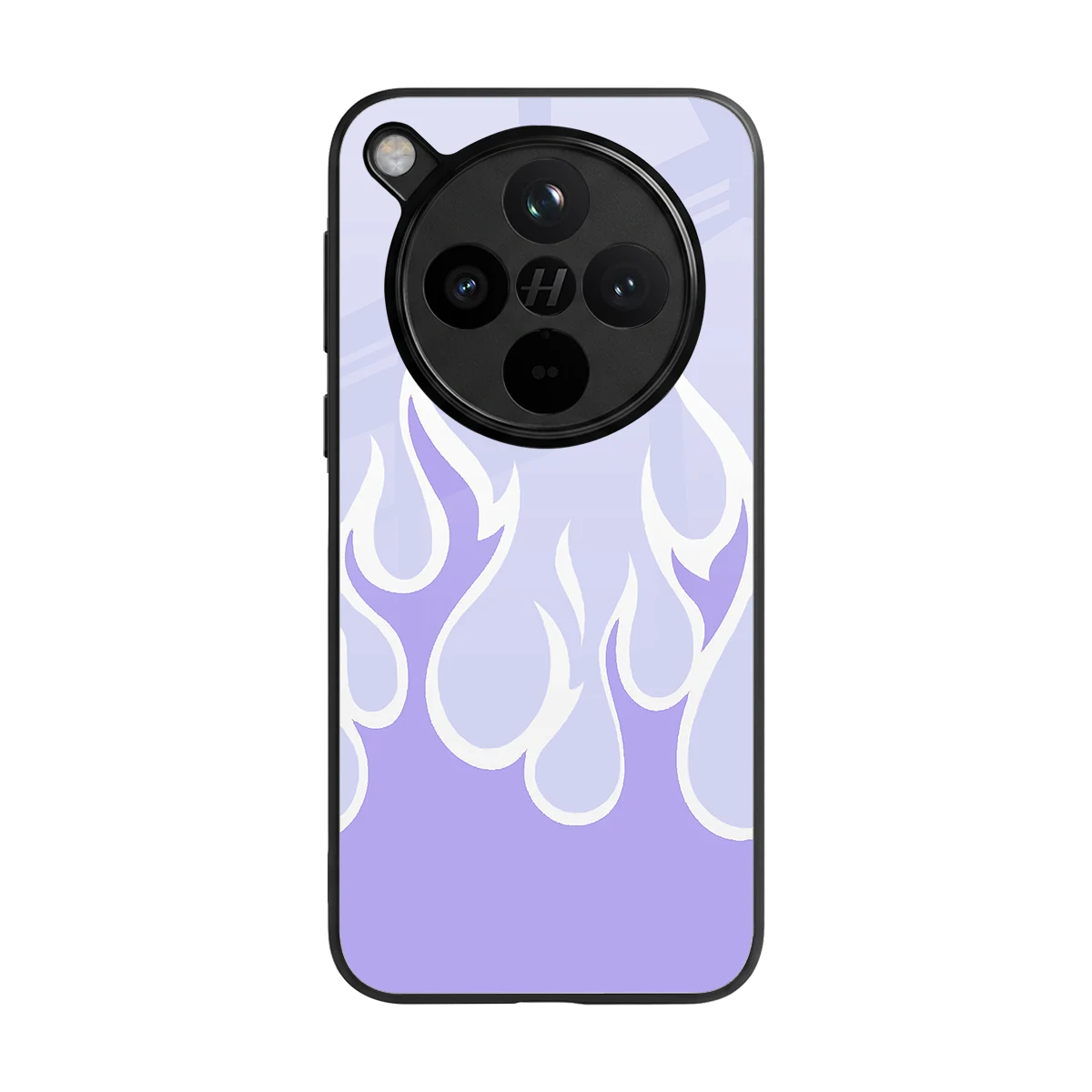 Y2K Retro Purple Flames back phone cover | glass case for oppo find x8