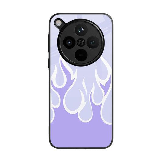 Y2K Retro Purple Flames back phone cover | glass case for oppo find x8
