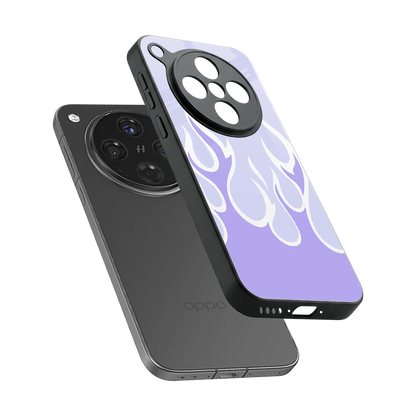 Y2K Retro Purple Flames sleek oppo find x8 cover with tempered glass back and TPU edges
