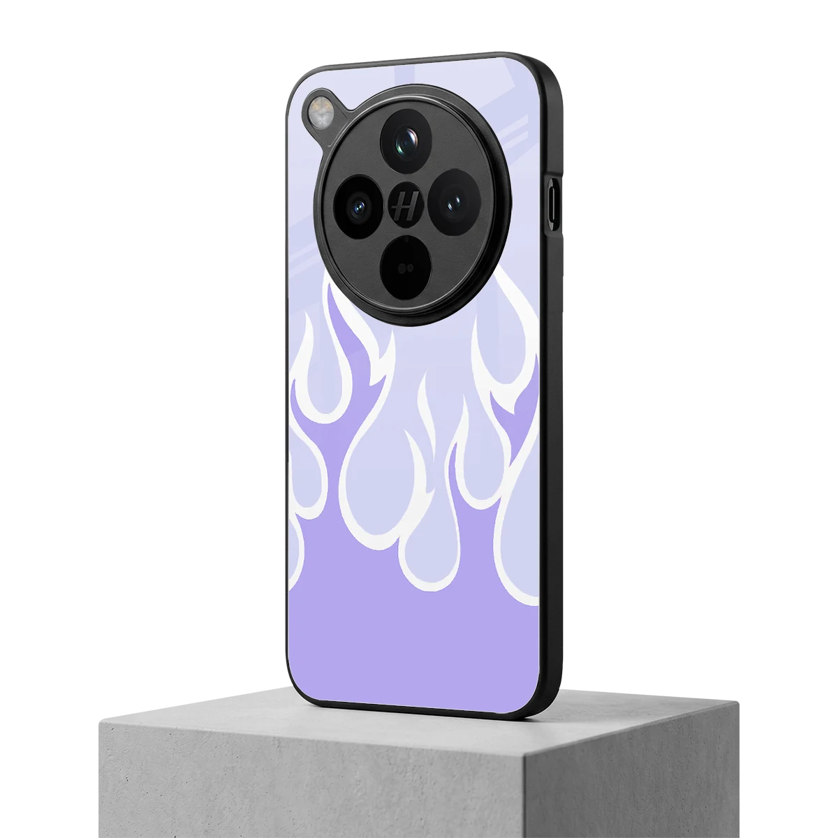 Y2K Retro Purple Flames oppo find x8 mobile cover | shockproof glass phone case