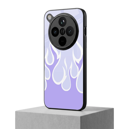 Y2K Retro Purple Flames oppo find x8 mobile cover | shockproof glass phone case