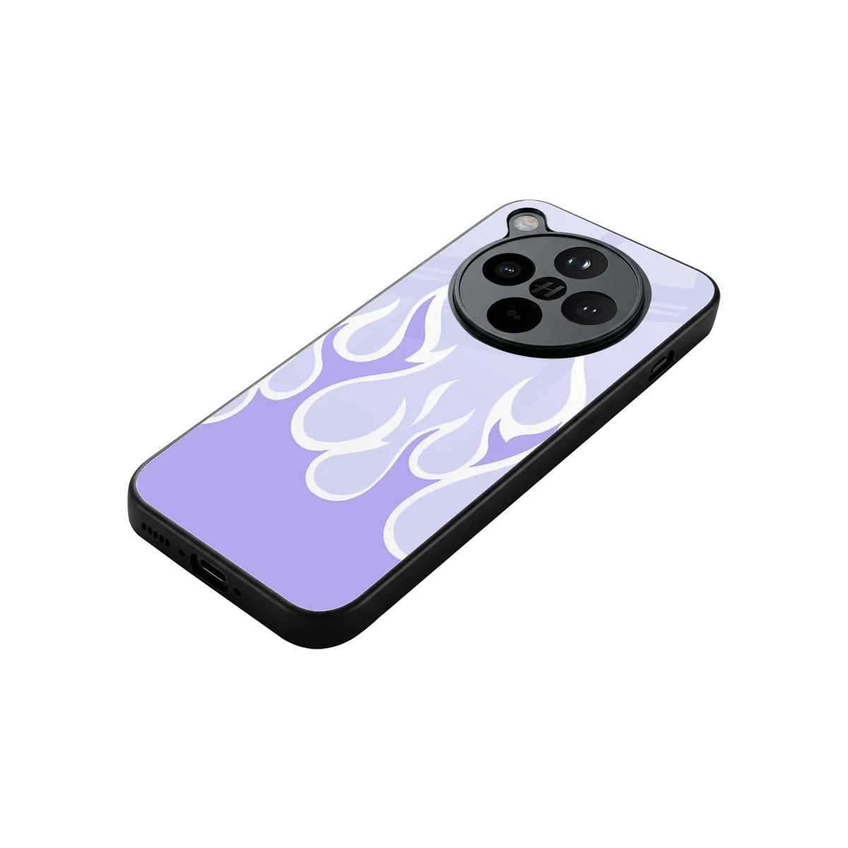 Y2K Retro Purple Flames stylish phone case for oppo find x8 | glossy glass and slim fit
