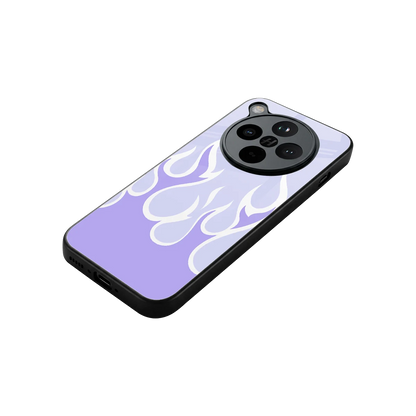 Y2K Retro Purple Flames stylish phone case for oppo find x8 | glossy glass and slim fit