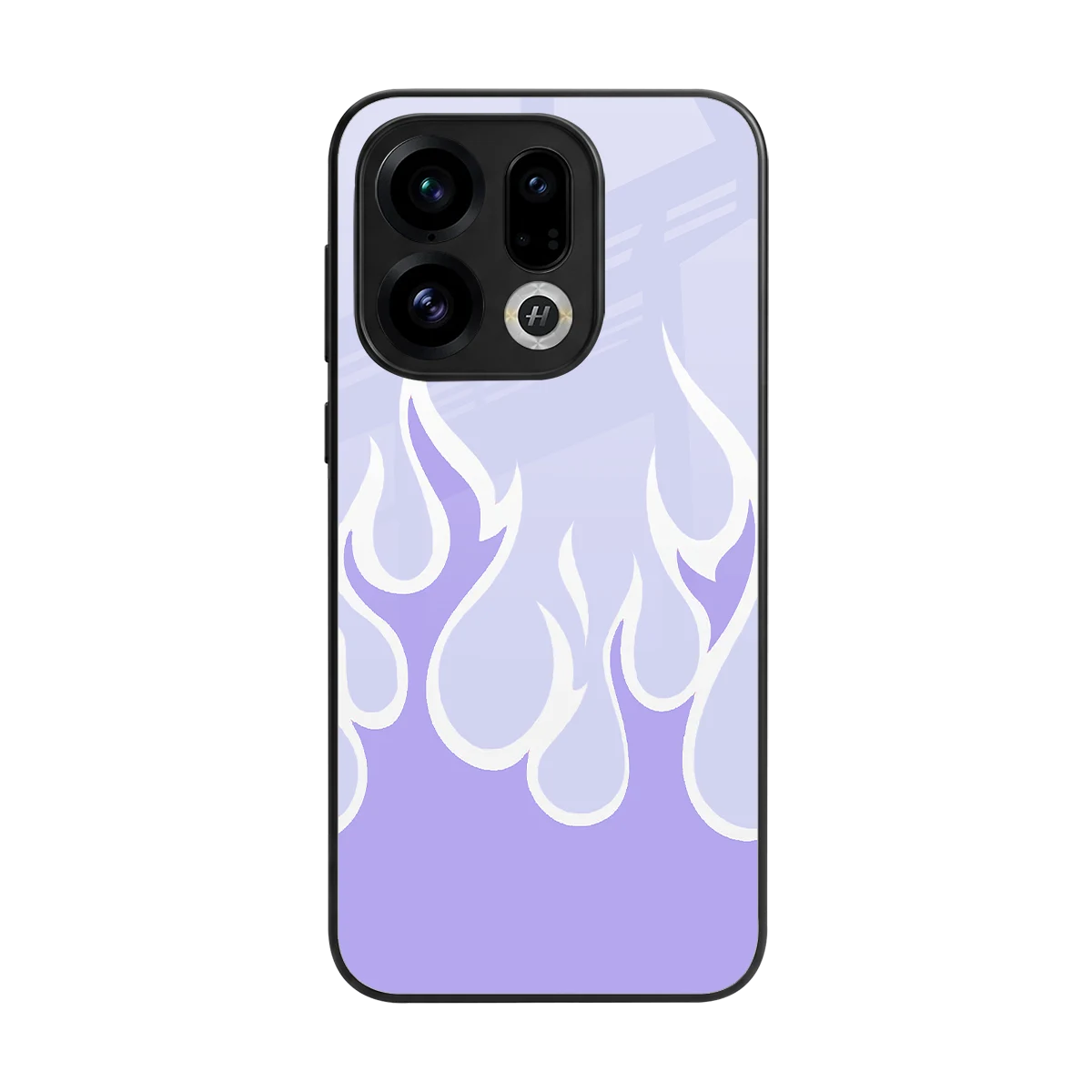 Y2K Retro Purple Flames back phone cover | glass case for oppo find x9