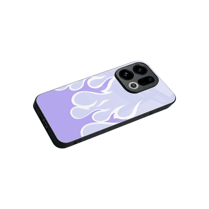 Y2K Retro Purple Flames stylish phone case for oppo find x9 | glossy glass and slim fit