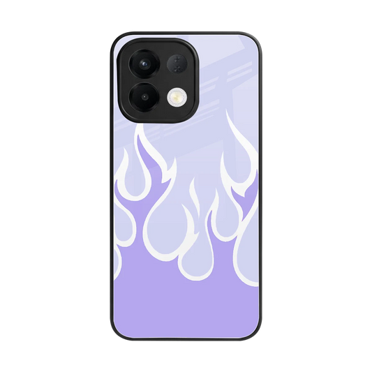 Y2K Retro Purple Flames back phone cover | glass case for oppo k13 5g