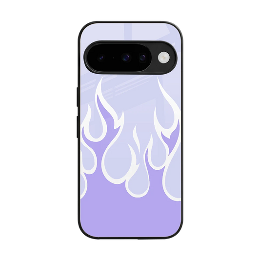 Y2K Retro Purple Flames back phone cover | glass case for google pixel 10