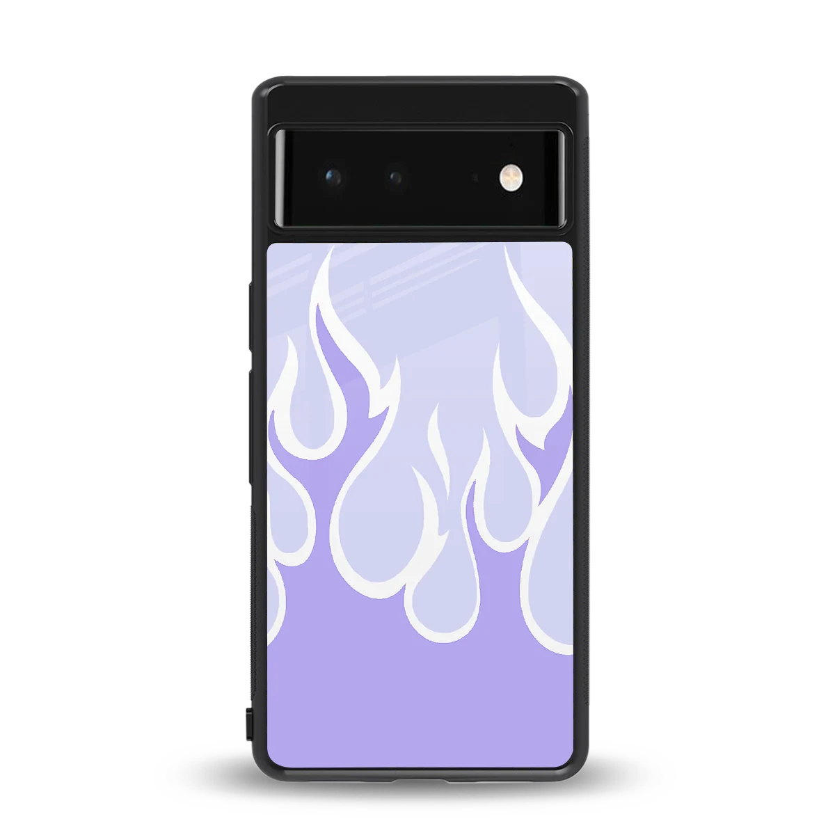 Y2K Retro Purple Flames back phone cover | glass case for google pixel 6